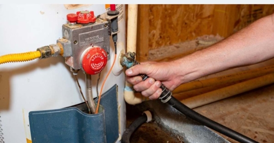 old, traditional water heater unit